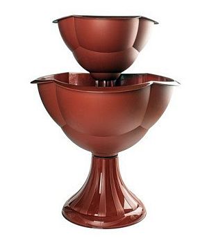 Горшок Кашпо 2-х ярусное "Водопад"  орех Бриг