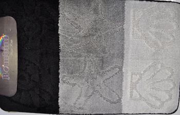 Коврик 50*80см BOMBINI SILVER 2 предм Black черный SLV201815