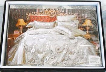 КПБ Жаккард сатин Ивтекс семейный(коробка)ПОДАРОЧНОЕ