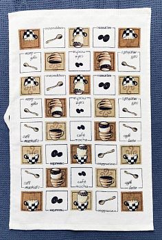 Полотенце кух. велюр-махра с петелькой 40*60 "Кофе,оливка" Q-2 Домик по 12шт 330г/м2.