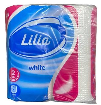 Туалетная бумага 2-слойная ЛИЛИЯ (уп=4шт/13м) 1/12 Туалетная бумага 2-слойная ЛИЛИЯ (уп=4шт/13м) 1/12