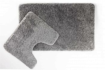 Коврик набор 60*100 50*60 BOMBINI SOFT SHAGGY Gray темно-серый