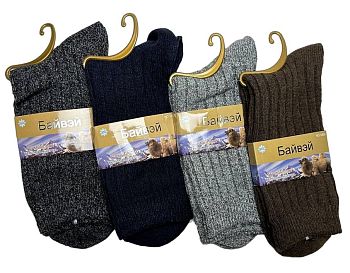 Носки М. вязан. шерсть Байвей 3305 12/240 термо верблюд