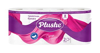 Т/бумага 2сл. "Plushe Light"(уп.8рул,12,5м) Белая (5310) 8/120