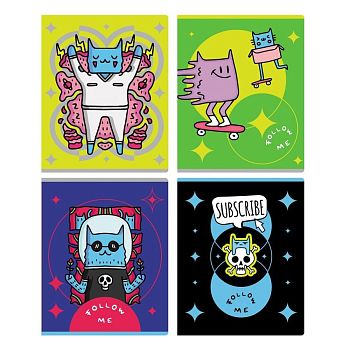 Тетрадь 60л ЛИН BG "Подпишись на меня" 