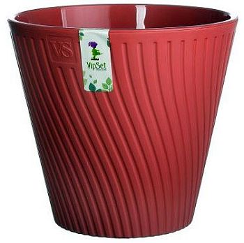 Горшок 2,7 литров Кашпо "Луи VipSet" с дренажным горшком пудра