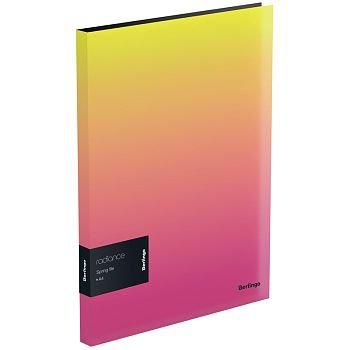 Папка-скоросшиватель пружинный Berlingo А4 Radiance 17мм 600мкм желт/розовый