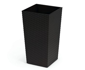 Горшок 20/28 литров кашпо Ротанг мокко М8849