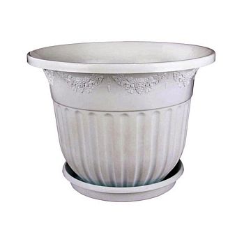 Горшок 4 литра Кашпо Лозанна белый М1617 1/20