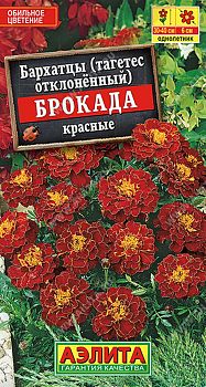 Цветы Бархатцы Брокада красные откл ц/п Аэлита*29