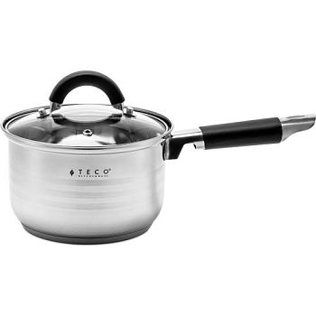 Кастрюля ковш 2,1 литра Teco из нержавеющей стали 16см ТС-S2100-06B