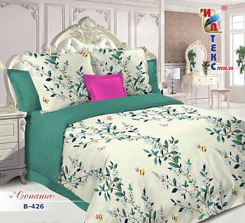 КПБ поплин Ивтекс 2сп+европрост B-426 Соната 135г/м2