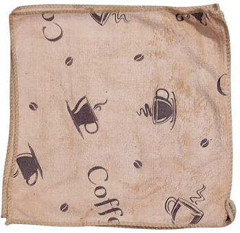 Полотенце салфетка микрофибра на петельке 28*28 "Кофе чашечка" MFS-28-03 Домик по 12шт ?/м2