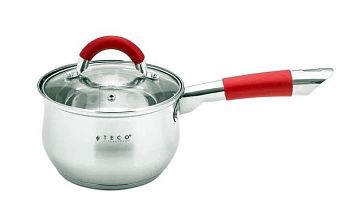 Кастрюля ковш 2,1 литра Teco из нержавеющей стали 16см ТС-S2100-03R