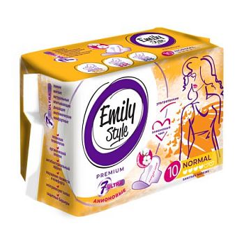 Прокладки гигиен.Emily Style критика нормал премиум 10шт 7450 1/36 Прокладки гигиен.Emily Style критика нормал премиум 10шт 7450 1/36