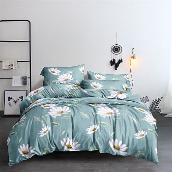 КПБ полисатин Чебоксарский хлопок 2сп+европрост Ромашки