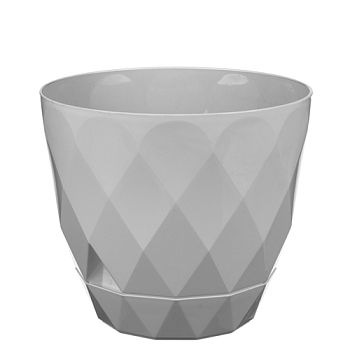 Горшок 2,3л Laurel Homver D175 мм, с поддоном серый 6109