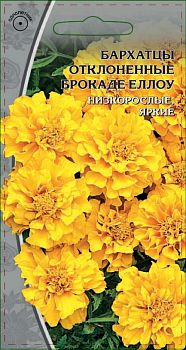 Бархатцы Отклон. Брокад Еллоу ц/п 0,5г ВХ *29 по 10шт Бархатцы Отклон. Брокад Еллоу ц/п 0,5г ВХ *29 по 10шт