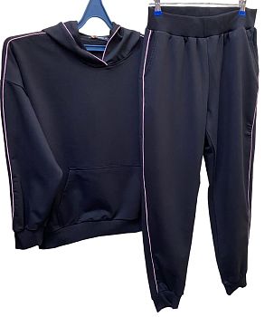 Костюм спортивный Женский САМО 2х нитка,черный 45049 рS-2XL 5/30