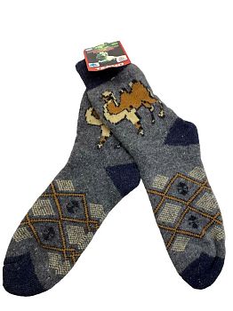 Носки Мужские вязанные шерсть с рисунком 10/160