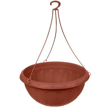 Горшок 8 литров подвесной Джулия коричневый М1609 уп15