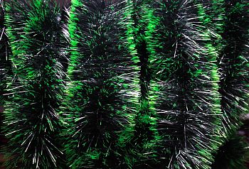 Мишура Н-32 д15см , 2м зелёная,св-зелёные кончики 5/100