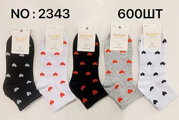 Носки Ж. Х.Б. кор. Байвей 2343 сердечки 10/600