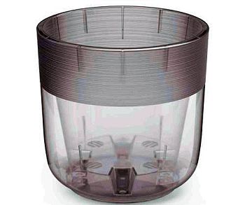 Горшок 6 литров Кашпо Линель двойной прозрачный М8772
