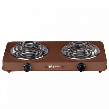 Плита электрическая Василиса ВА-902 двухконфорочная спираль, коричневая.
