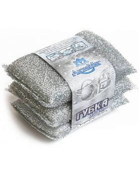 Губка для посуды Серебро 1уп=3шт МГП-005 1/144