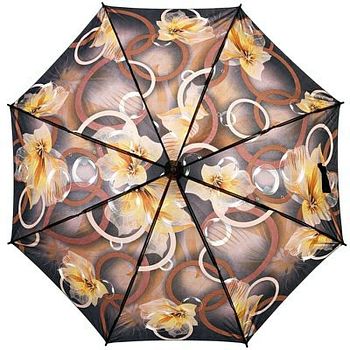 Зонт жен. Dolfin п/а трость 480  12/48 цветы
