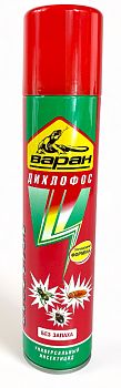 Дихлофос Сибиар "Варан" 190мл. Универсальный Без запаха Зеленый *24шт 01.001.12