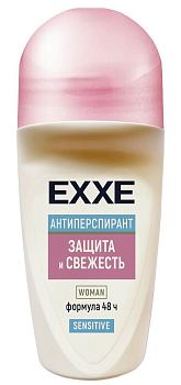 Дезодорант антиперспирант (ролик) EXXE женский Sensitive Защита и свежесть, 50мл (6009) 1/12