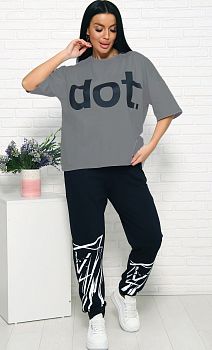 Костюм ДАРЬЯ ТК-4514 кулирка,футер (футболка+брюки) р.42*