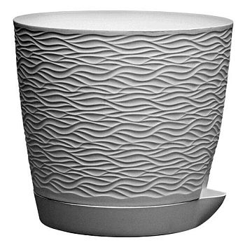 Горшок 1,5л Кашпо Блюз белый