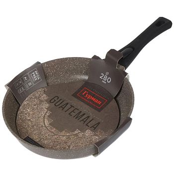 Сковорода 28см Гурман Guatemala а/п коричневая ГМ2801 ГВ