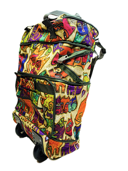 Сумка-чемодан на колёсах 34*45(складная)