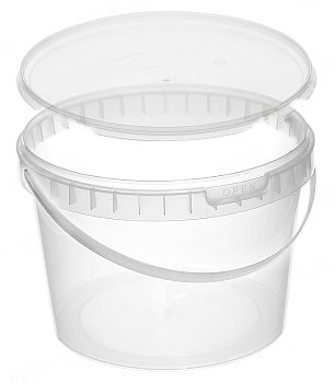 Ведро 3 литра прозрачное с крышкой Ведро 3 литра прозрачное с крышкой
