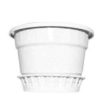 Горшок 1,8 литра Кашпо с поддоном белый Бриг