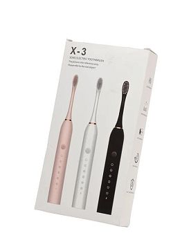 Зубная щетка электрическая Х-3 4насадки (аккум,USB-зарядка) 1/100 Зубная щетка электрическая Х-3 4насадки (аккум,USB-зарядка) 1/100