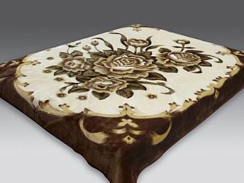 Плед 160*220 выбит"SMOON"2001-1 Бежевый 1/8