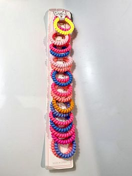 Резинка д/волос цв Спираль на блистере(10пар) UZ-70С 1/60