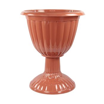 Горшок 18 литров вазон Жасмин на высокой ножке коричневый М1329 1/5