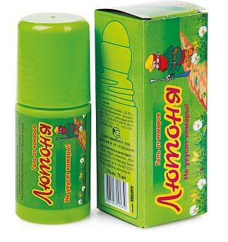 Гель от комаров Лютоня 75мл. ролик ВХ 25шт