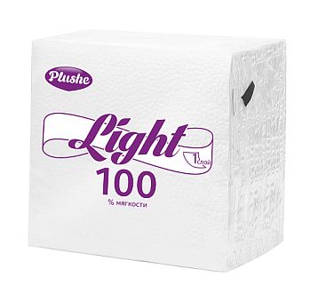 Салфетки бумажные 1-сл. "Plushe" 90 листов 15 в уп (3729)
