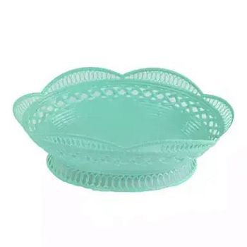 Сухарница овальная Ажур (мятный) ОНЕСТ СО-01