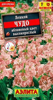 Цветы Левкой Высокорослый чудо яблоневый цвет ц/п Аэлита*28 Цветы Левкой Высокорослый чудо яблоневый цвет ц/п Аэлита*28