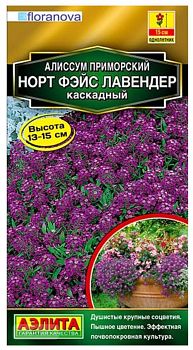 Цветы Алиссум Норт фэйс лавендер каскадный ц/п Аэлита*28