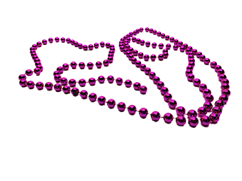 Бусы новогодние Бусинки 0,75см*1,5м YW-903 24/360