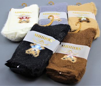 Носки Ж. ангора Мини 2887-2 норка,пух 10/360